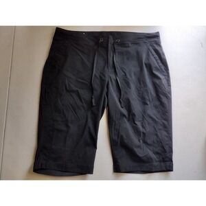 Columbia Women's Black Hiking Shorts Drawstring Waist Pockets Size 12